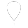 18K White Gold Diamond Spear Y Necklace - 6.7 ct