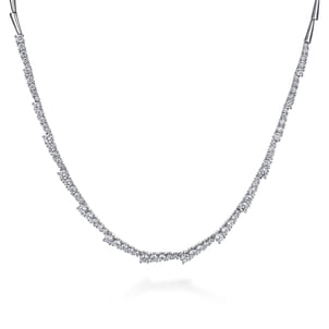 18K White Gold Diamond Statement Necklace