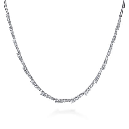 18K White Gold Diamond Statement Necklace