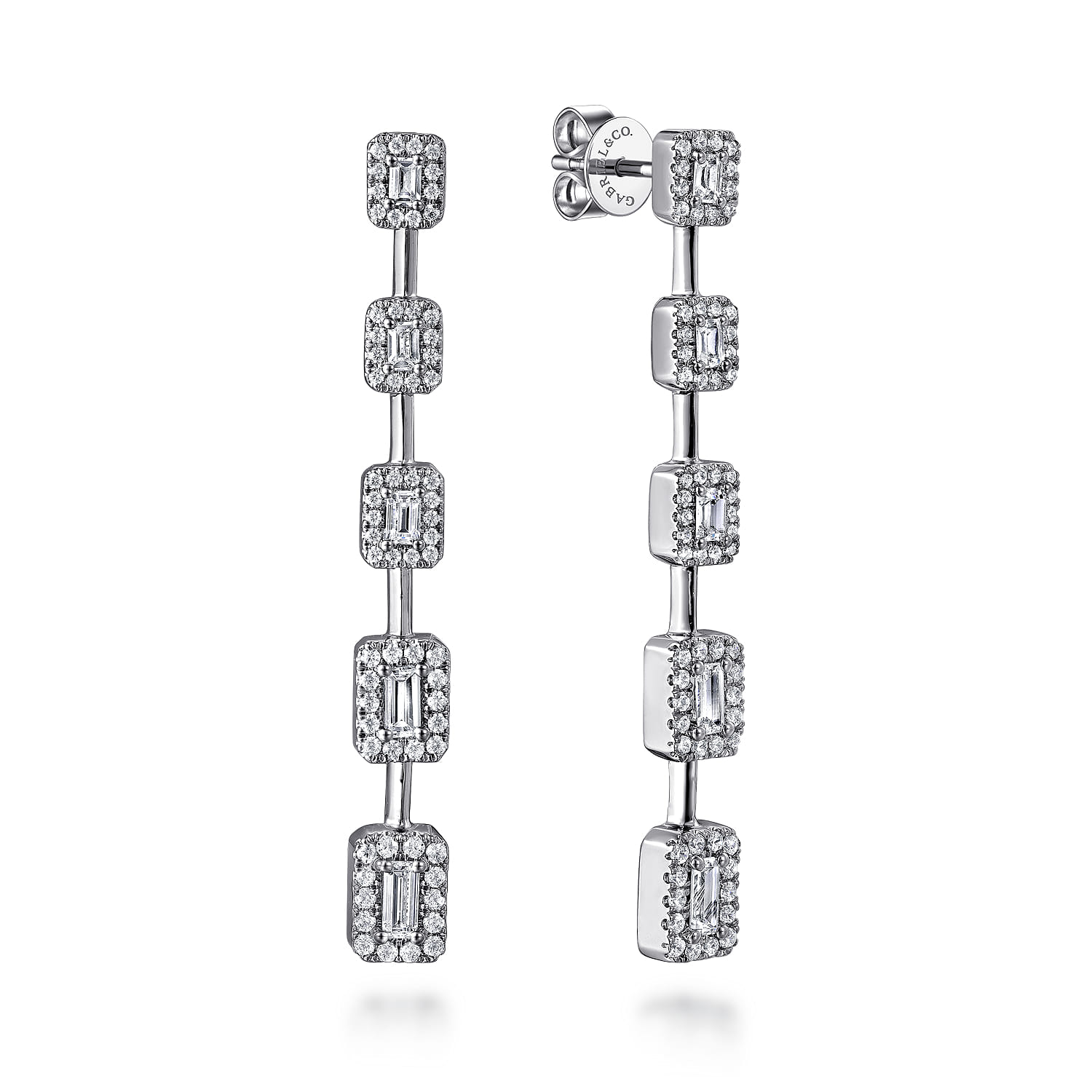 18K White Gold Diamond Stud Earrings - 1.5 ct - Shot 1