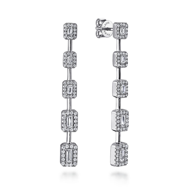 18K White Gold Diamond Stud Earrings - 1.5 ct - Shot 1
