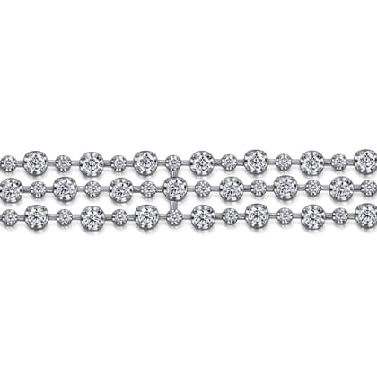 18K White Gold Diamond Tennis Bracelet