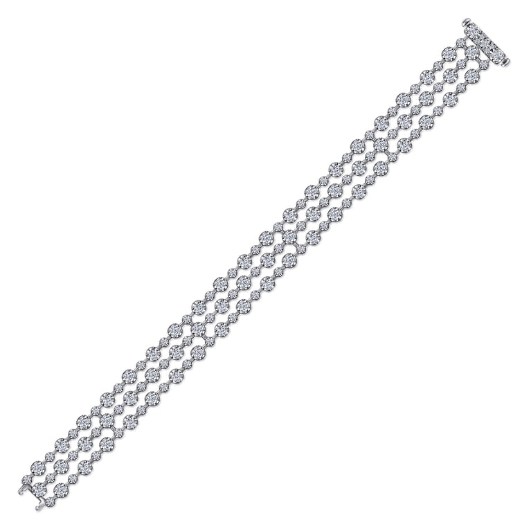 18K White Gold Diamond Tennis Bracelet - 7.17 ct - Shot 3