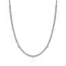 18K White Gold Diamond Tennis Necklace - 6.1 ct