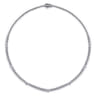18K White Gold Diamond Tennis Necklace - 6.1 ct