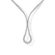 18K White Gold Diamond Tennis Necklace