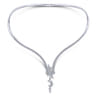 18K White Gold Diamond Waterfall Choker Necklace - 3.62 ct