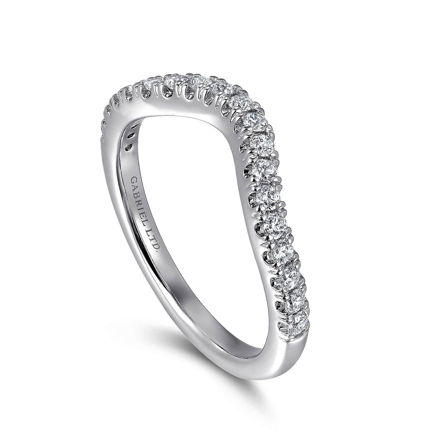18K White Gold Diamond Wedding Band - 0.32 ct - Shot 3