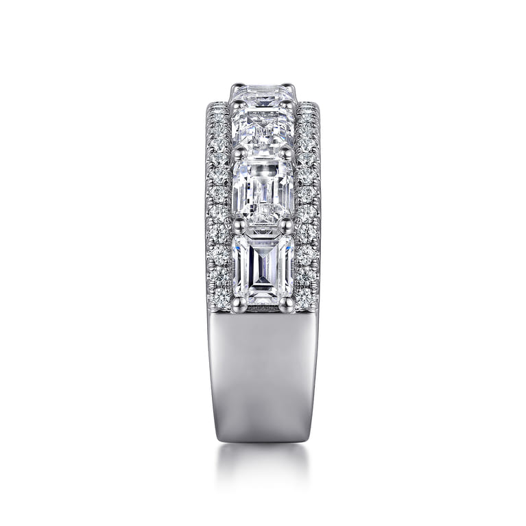 18K White Gold Diamond Wide Band Ring - 2.55 ct - Shot 4
