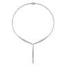 18K White Gold Diamond Y Knots Necklace - 4.14 ct