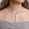 18K White Gold Diamond Y Knots Necklace - 4.14 ct