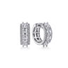 18K White Gold Emerald Cut And Round Diamond Earrings - 2.8 ct
