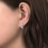 18K White Gold Emerald Cut And Round Diamond Earrings - 2.8 ct