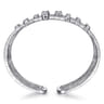 18K White Gold Four Row Diamond Bangle - 4.45 ct