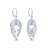 18K White Gold Layered Teardrop Diamond Drop Earrings - 2.9 ct