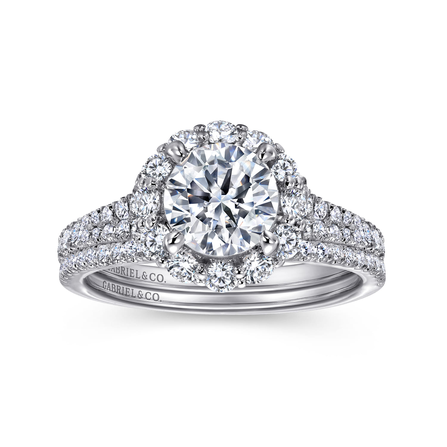 18K White Gold Matching Wedding Band - 0.14 ct - Shot 3