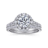 18K White Gold Matching Wedding Band - 0.14 ct