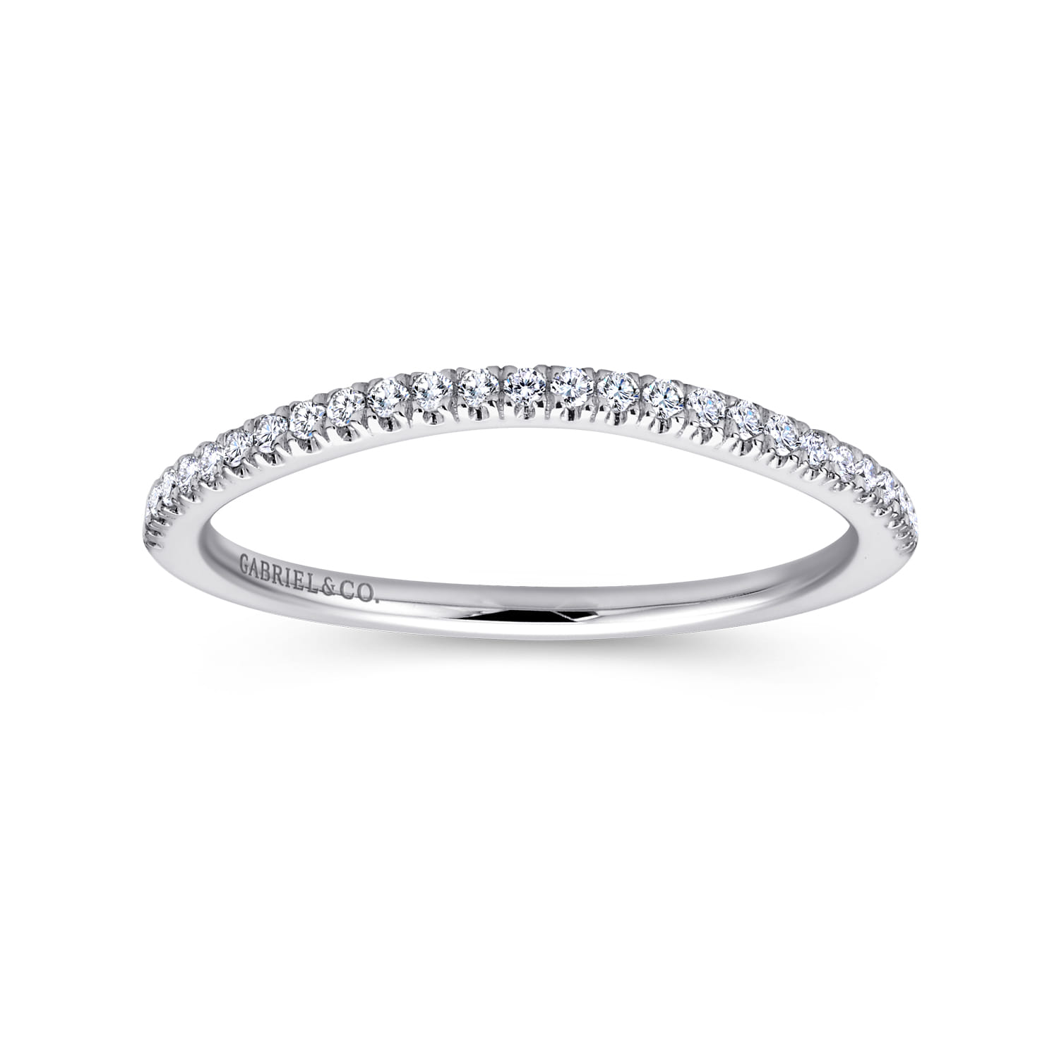 18K White Gold Matching Wedding Band - 0.14 ct - Shot 4