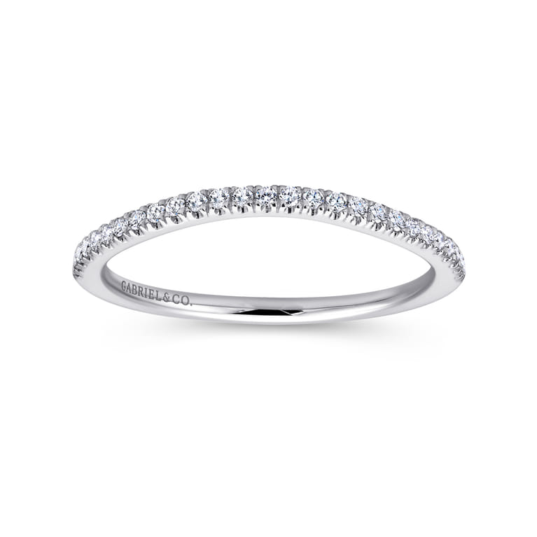 18K White Gold Matching Wedding Band - 0.14 ct - Shot 4