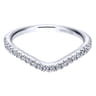 18K White Gold Matching Wedding Band - 0.19 ct