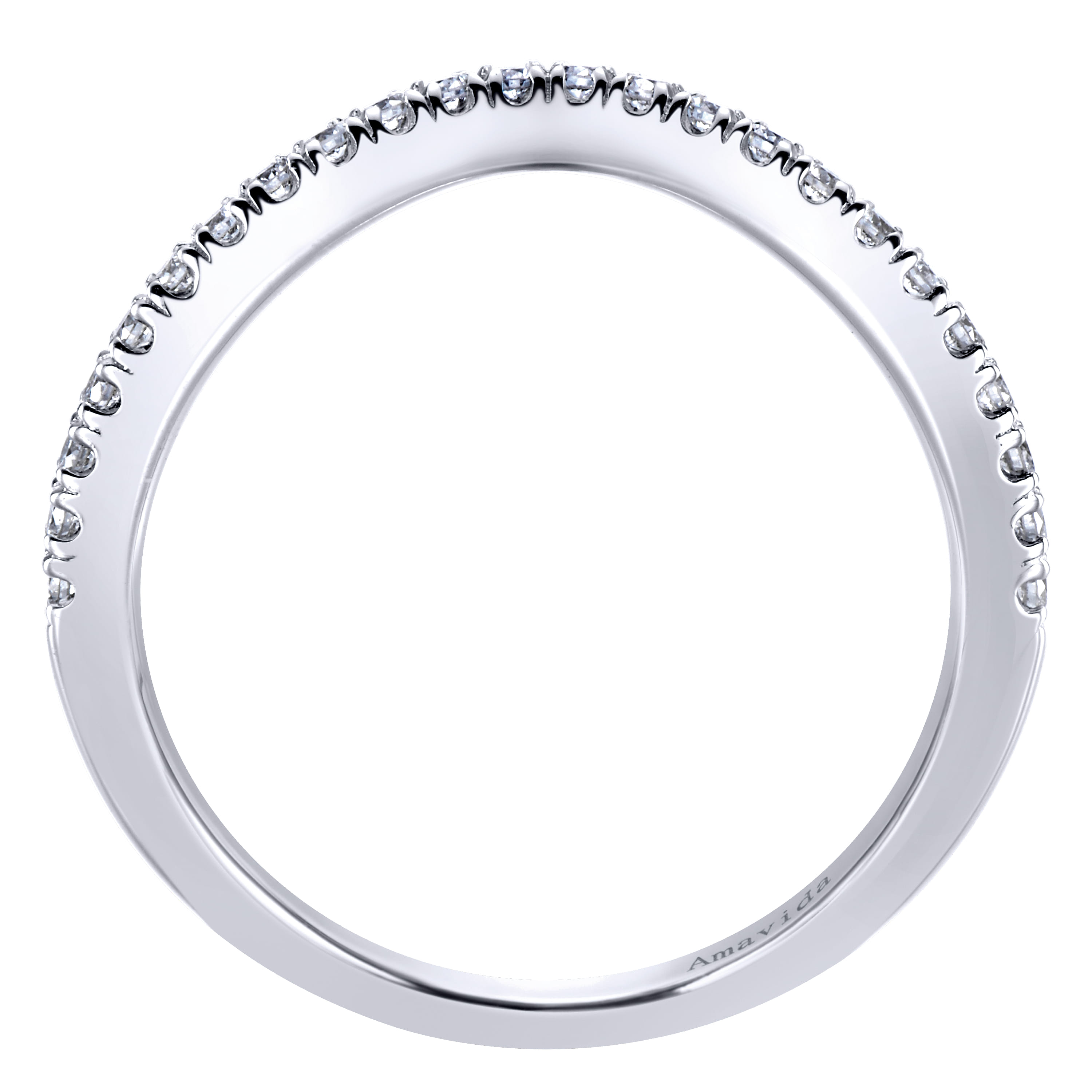 18K White Gold Matching Wedding Band - 0.19 ct - Shot 2