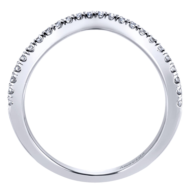18K White Gold Matching Wedding Band - 0.19 ct - Shot 2