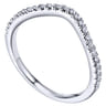 18K White Gold Matching Wedding Band - 0.19 ct