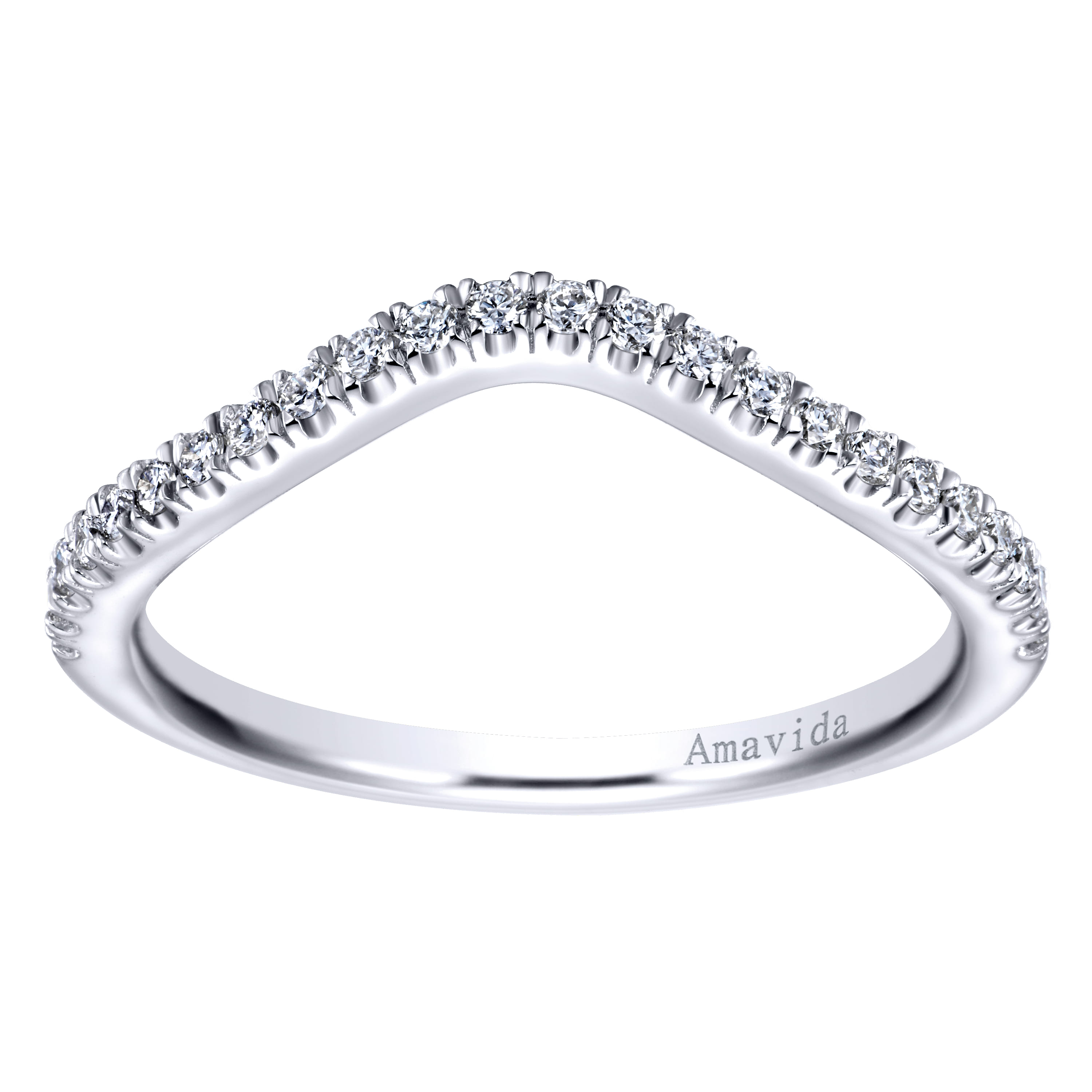 18K White Gold Matching Wedding Band - 0.19 ct - Shot 4