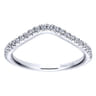 18K White Gold Matching Wedding Band - 0.19 ct