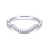 18K White Gold Matching Wedding Band - 0.22 ct