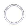 18K White Gold Matching Wedding Band - 0.22 ct