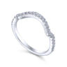 18K White Gold Matching Wedding Band - 0.22 ct