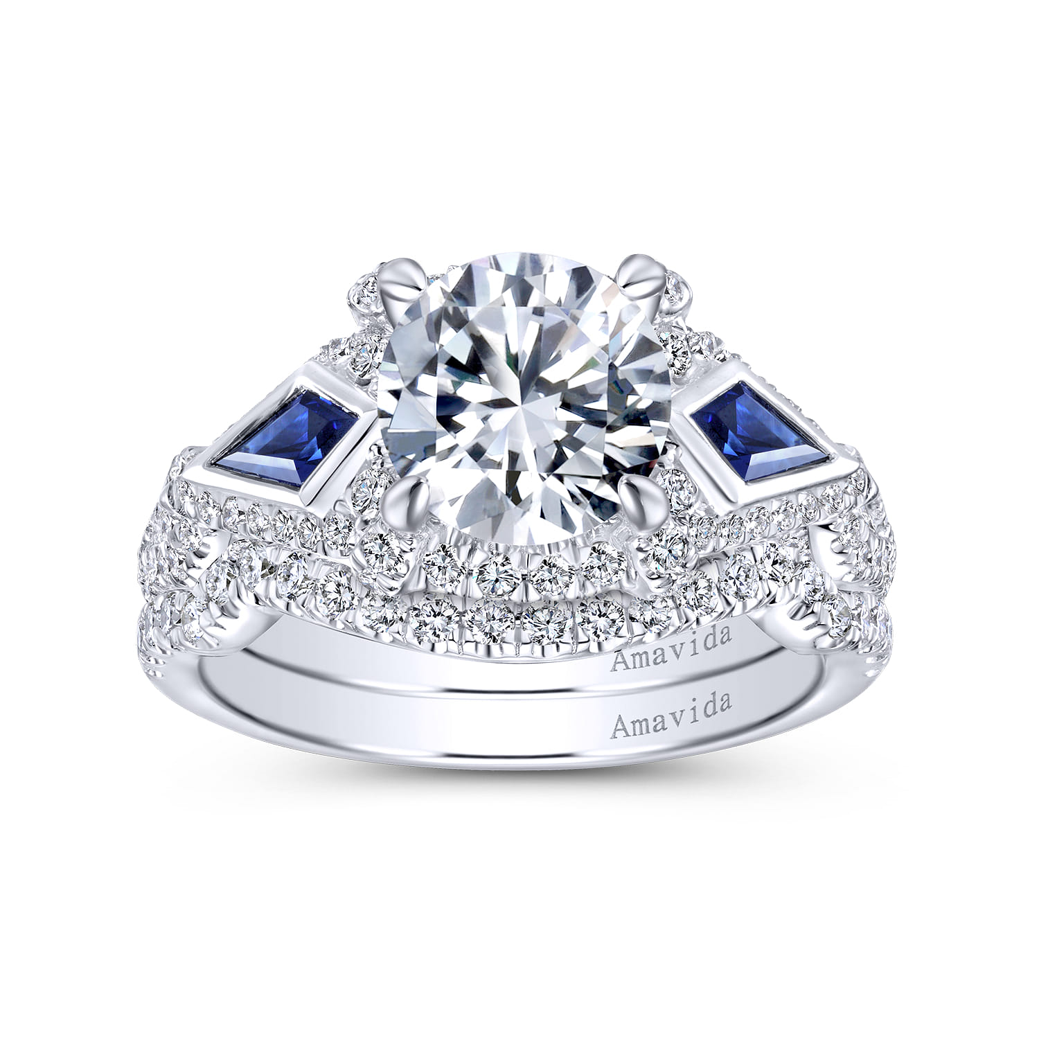 18K White Gold Matching Wedding Band - 0.22 ct - Shot 4