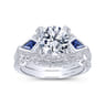 18K White Gold Matching Wedding Band - 0.22 ct