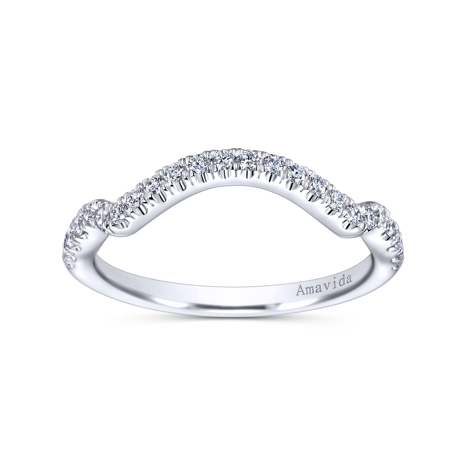 18K White Gold Matching Wedding Band - 0.22 ct - Shot 5