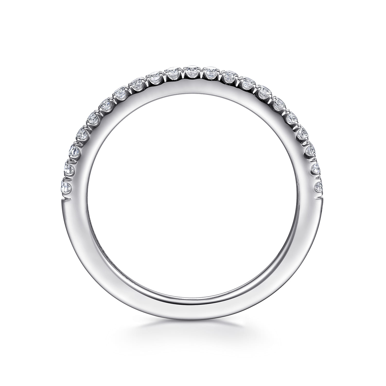 18K White Gold Matching Wedding Band - 0.22 ct - Shot 2