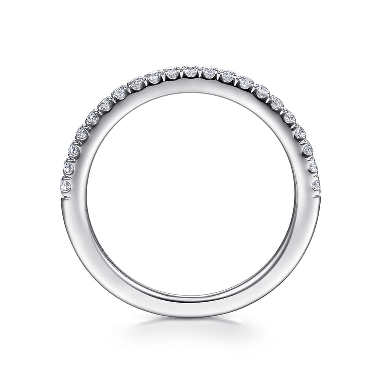 18K White Gold Matching Wedding Band - 0.22 ct - Shot 2