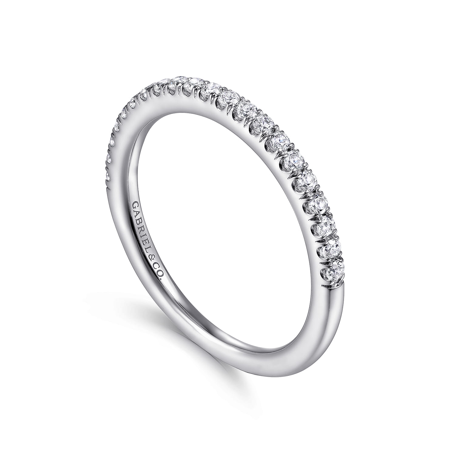 18K White Gold Matching Wedding Band - 0.22 ct - Shot 3
