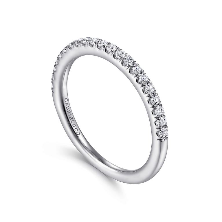 18K White Gold Matching Wedding Band - 0.22 ct - Shot 3