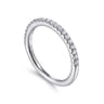 18K White Gold Matching Wedding Band - 0.22 ct