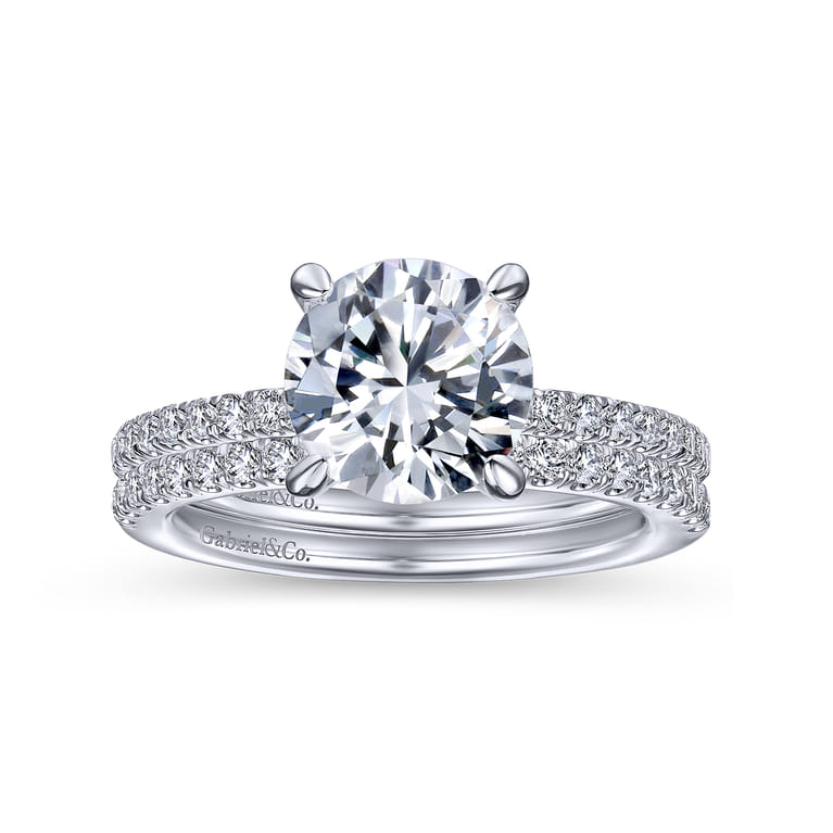 18K White Gold Matching Wedding Band - 0.22 ct - Shot 4