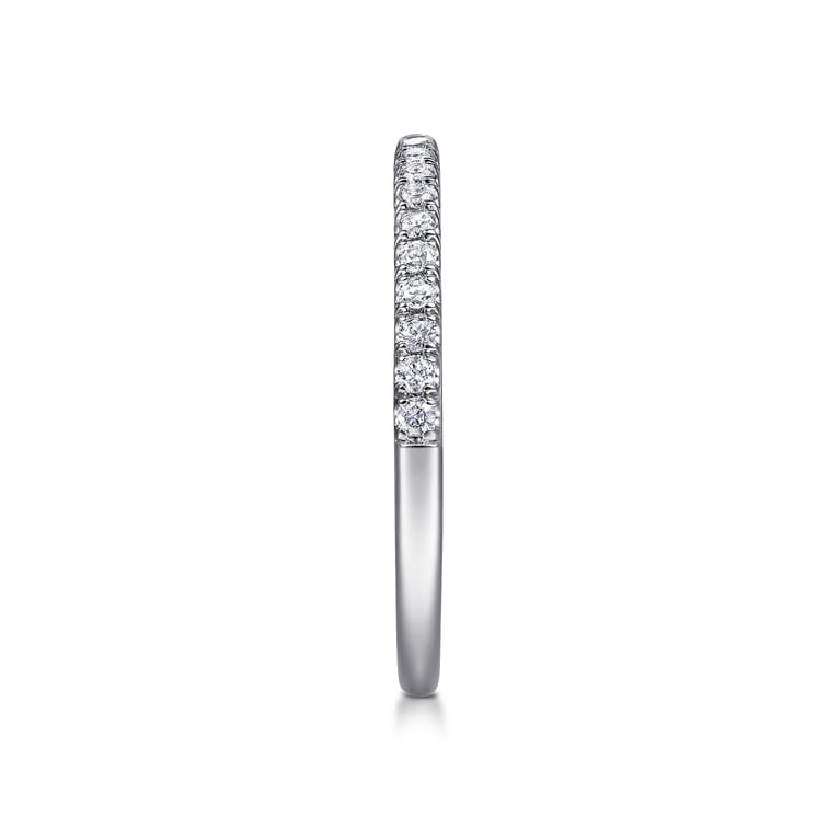 18K White Gold Matching Wedding Band - 0.22 ct - Shot 5
