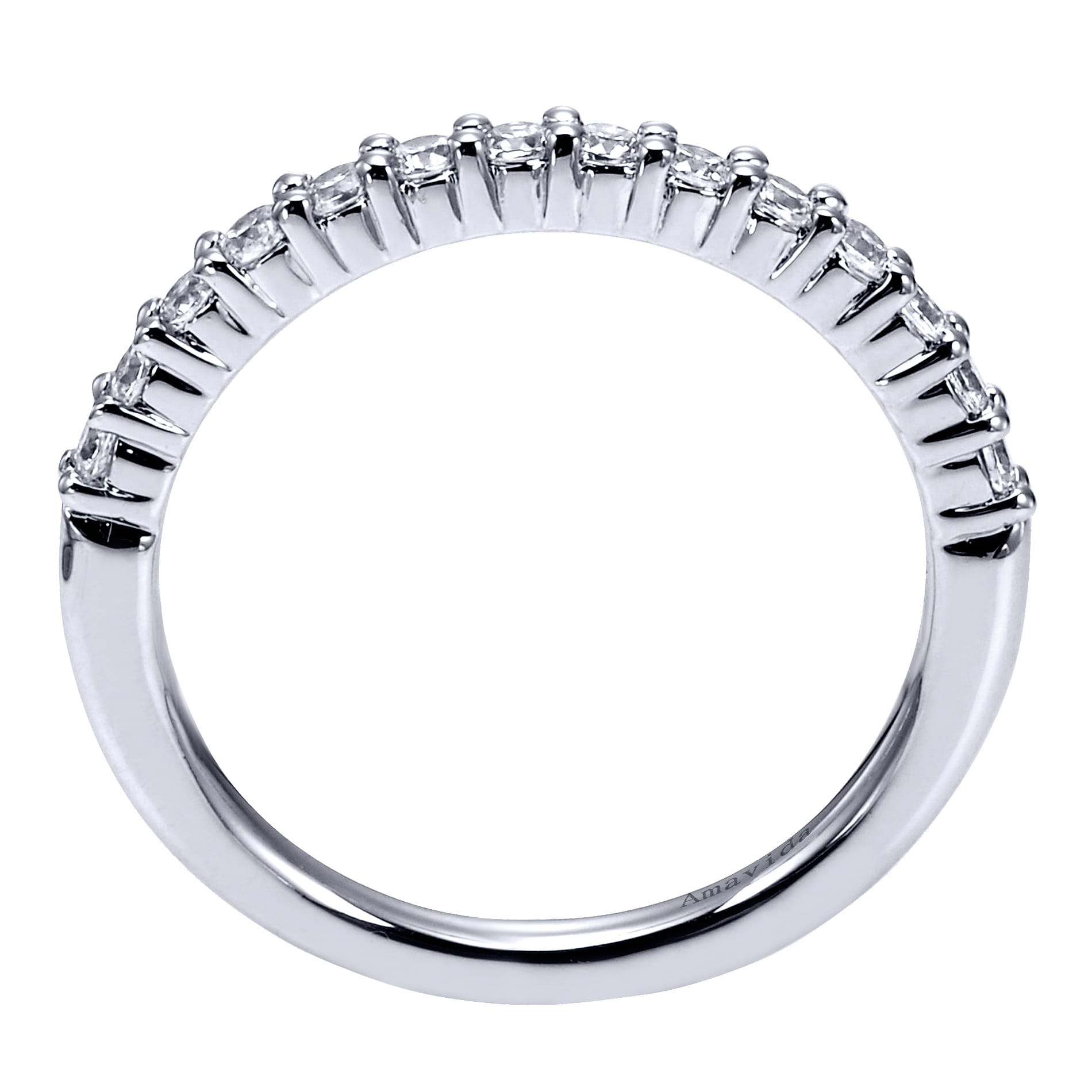 18K White Gold Matching Wedding Band - 0.33 ct - Shot 2