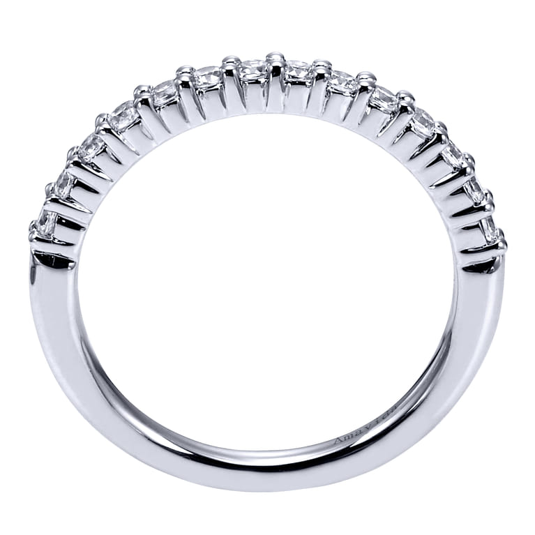 18K White Gold Matching Wedding Band - 0.33 ct - Shot 2