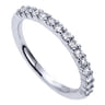 18K White Gold Matching Wedding Band - 0.33 ct