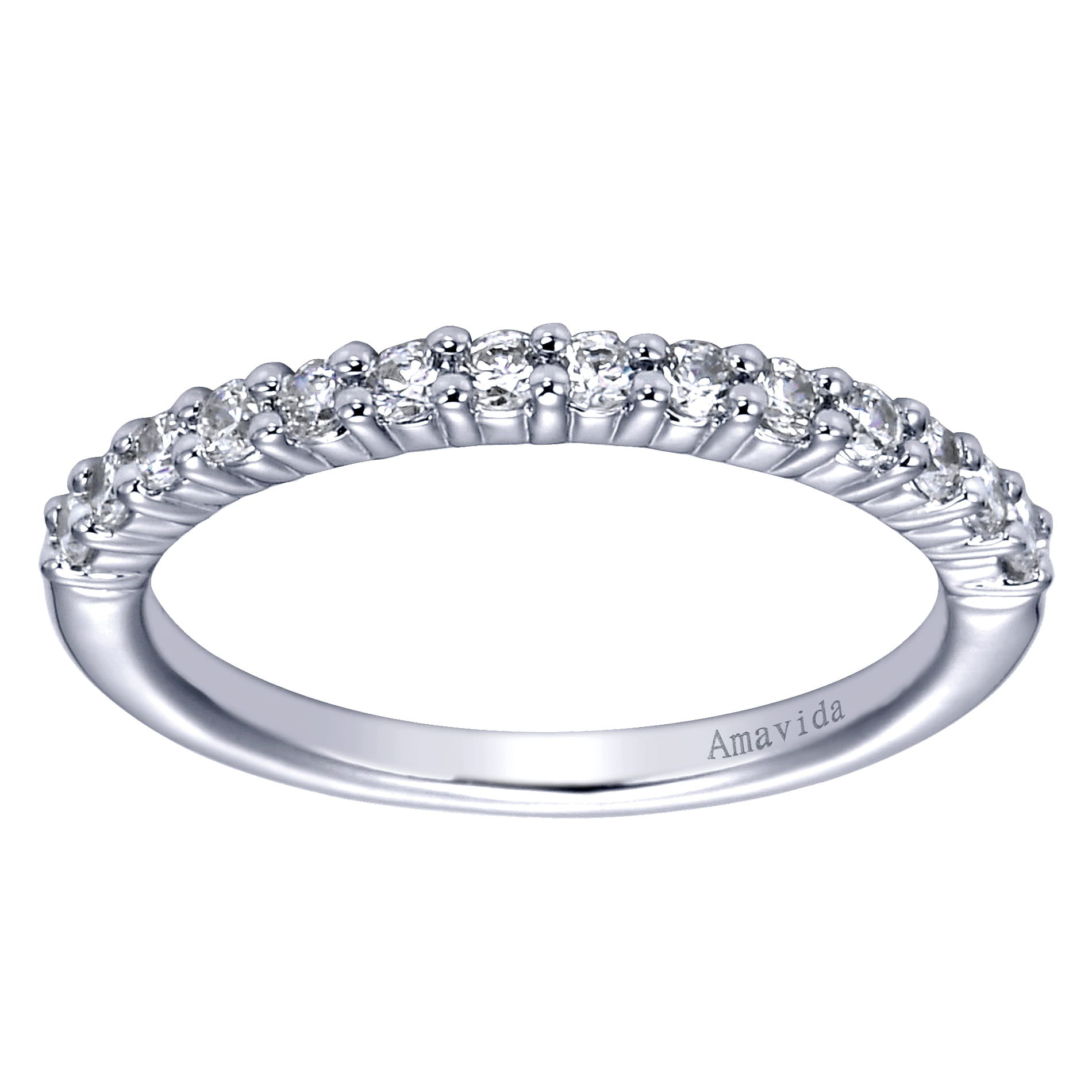 18K White Gold Matching Wedding Band - 0.33 ct - Shot 5