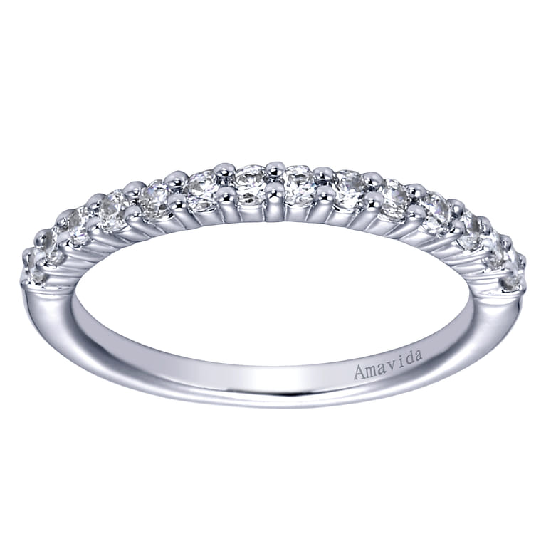 18K White Gold Matching Wedding Band - 0.33 ct - Shot 5