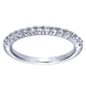 18K White Gold Matching Wedding Band - 0.33 ct