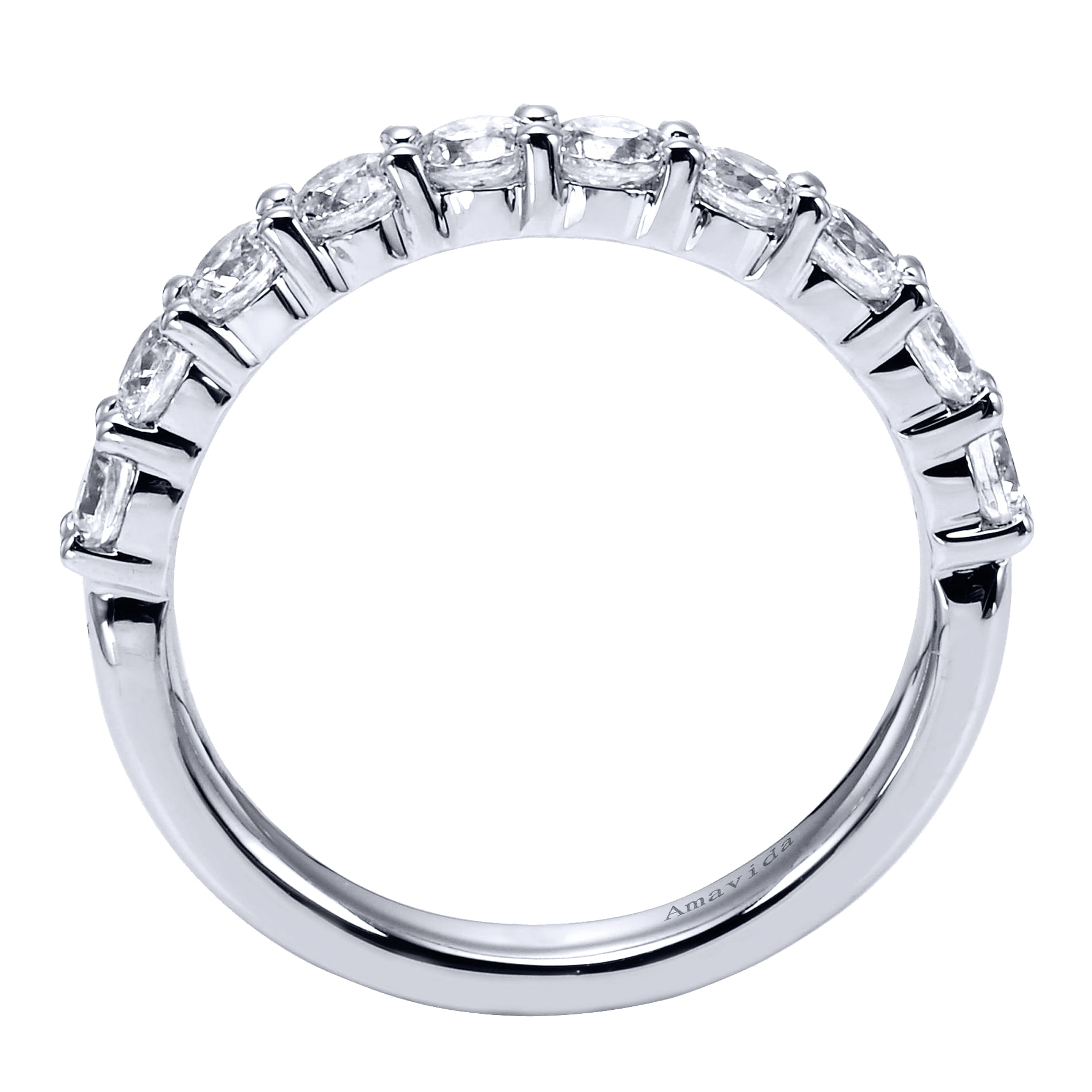 18K White Gold Matching Wedding Band - 0.95 ct - Shot 2