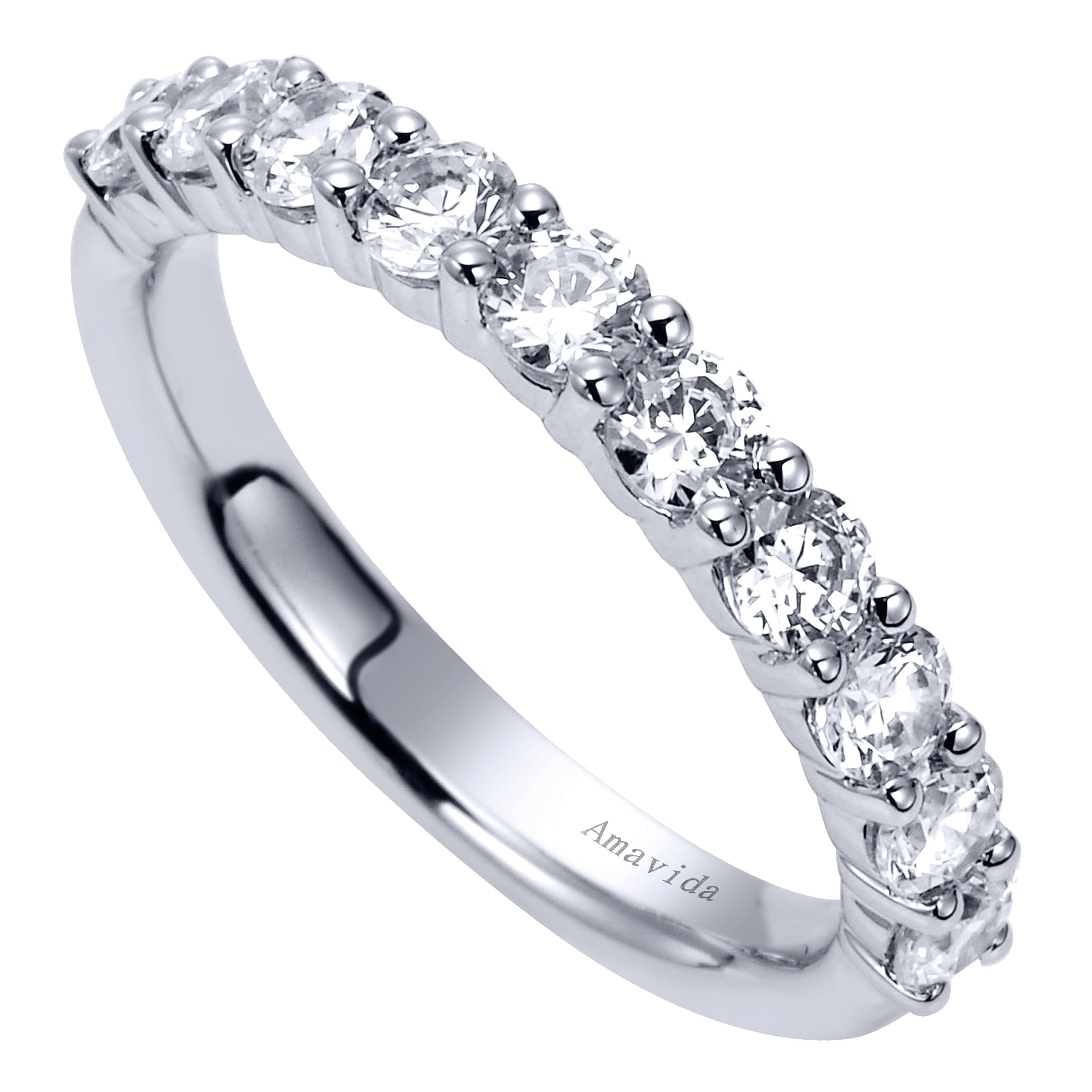 18K White Gold Matching Wedding Band - 0.95 ct - Shot 3